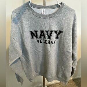 Gray Navy Veteran Women's Sweater